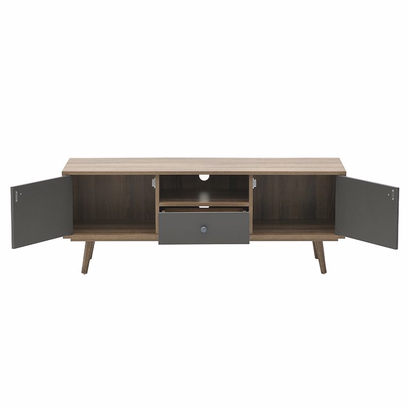 Inart Epiplo Tv Melaminis Natural/Ggri 120X39X45 6-50-308-0016