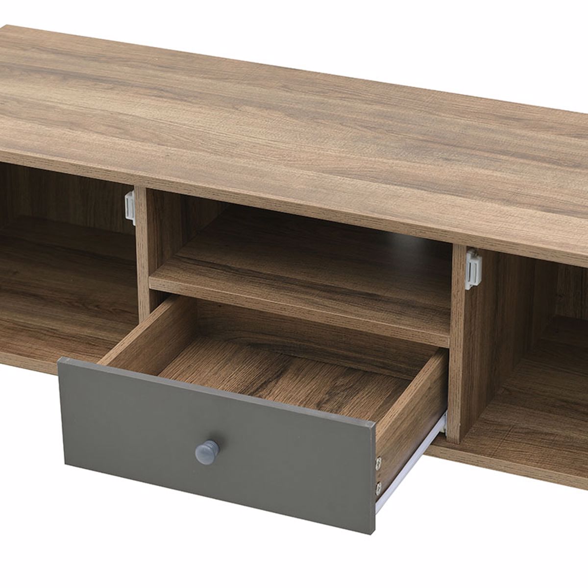 Inart Epiplo Tv Melaminis Natural/Ggri 120X39X45 6-50-308-0016