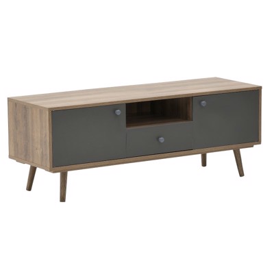Inart Έπιπλο Tv Μελαμίνης Natural/Γκρι 120X39X45 6-50-308-0016