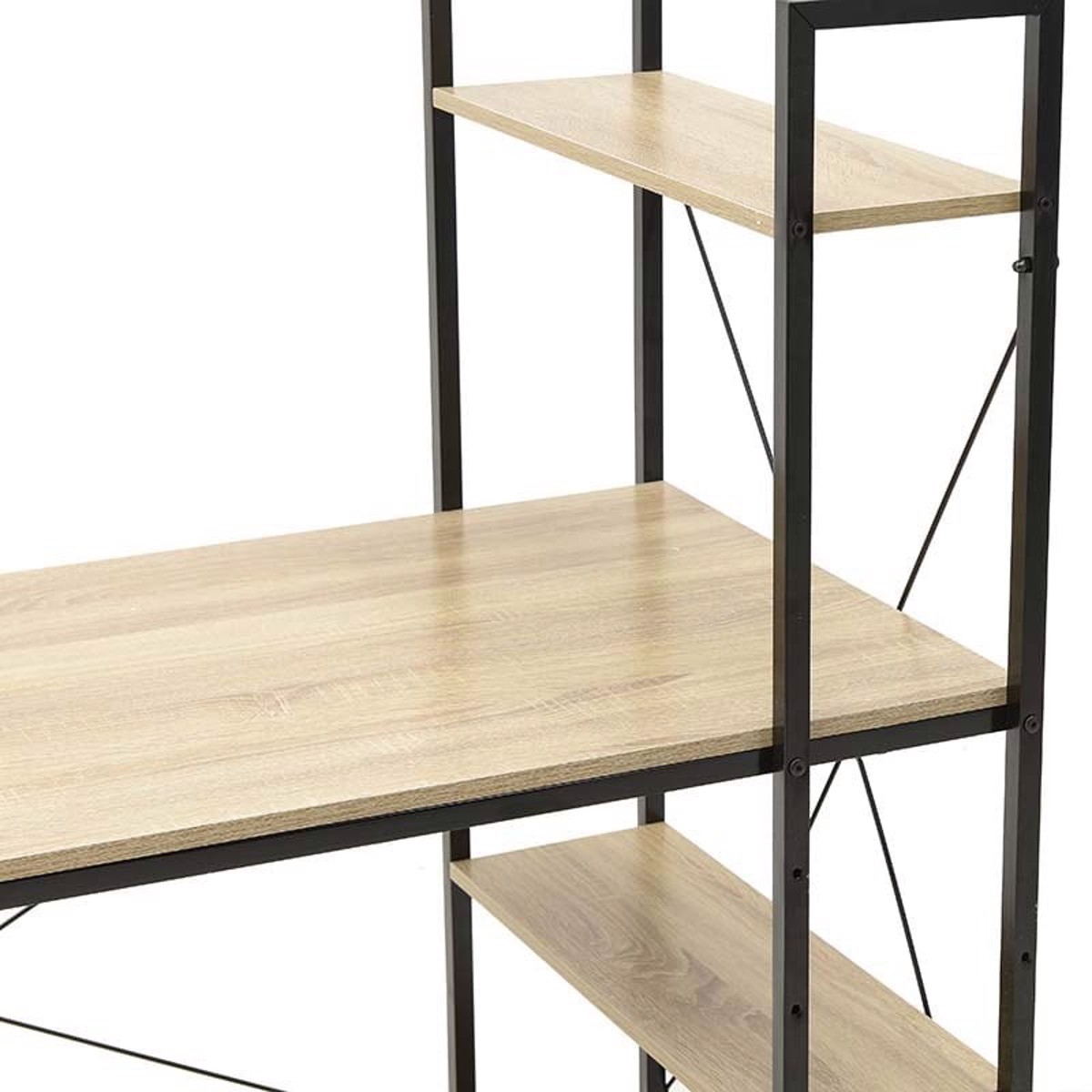 Inart Gafeio Rafiera Metalliko Xulino Mavro Natural 120X64X120 6-50-470-0015