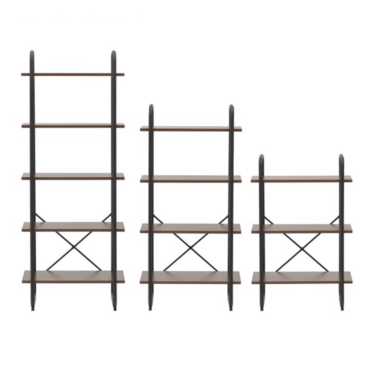 Inart Rafiera Metalliki/Xulini Mavri/Fusiki 60x36x90cm (Megthos: Small)