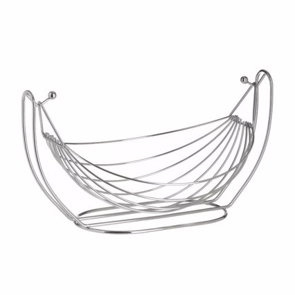 Inart Φρουτιέρα Κρεμαστή Μεταλλική Ασημί 30X22X17 6-60-373-0028