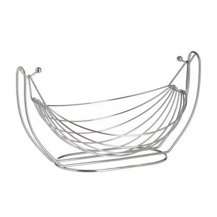 Inart Φρουτιέρα Κρεμαστή Μεταλλική Ασημί 30X22X17 6-60-373-0028