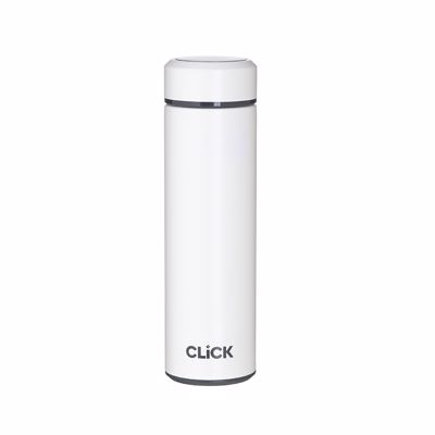Click Θερμός Μεταλλικός Λευκός 450ml Φ7x23cm 6-60-624-0003