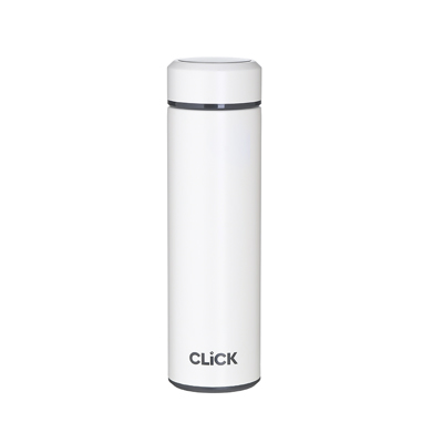 Click Θερμός Μεταλλικός Λευκός 450ml Φ7x23cm 6-60-624-0003