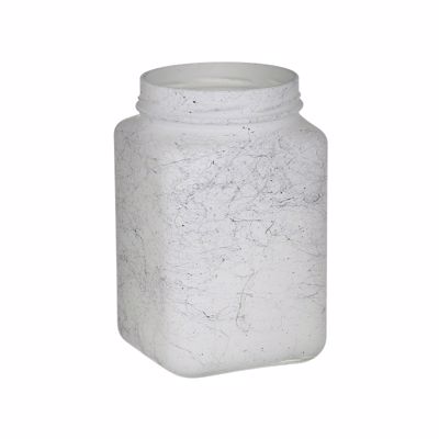 Inart Δοχείο Αποθήκευσης Γυάλινο Λευκό Μαύρο 1.5Lt Φ11Χ17εκ 6-60-805-0098