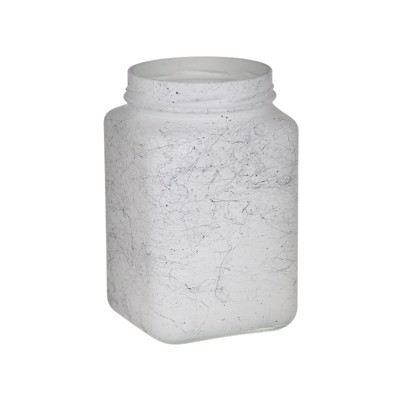 Inart Δοχείο Αποθήκευσης Γυάλινο Λευκό Μαύρο 1.5Lt Φ11Χ17εκ 6-60-805-0098