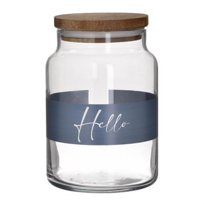 Click Δοχείο Αποθήκευσης 'Hello' με Καπάκι Γυάλινο 890ml Δ10X15 6-60-961-0076