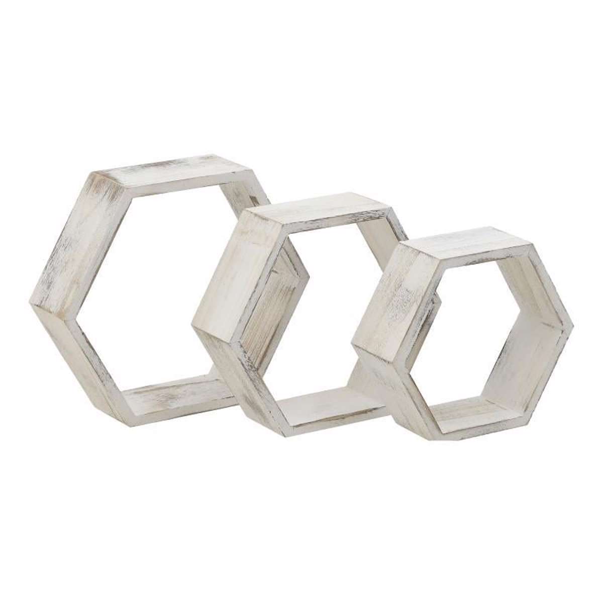 Inart Set ton 3 Rafaki Toixou Xulino ANT.LEuKO 38X10X33 6-70-861-0008
