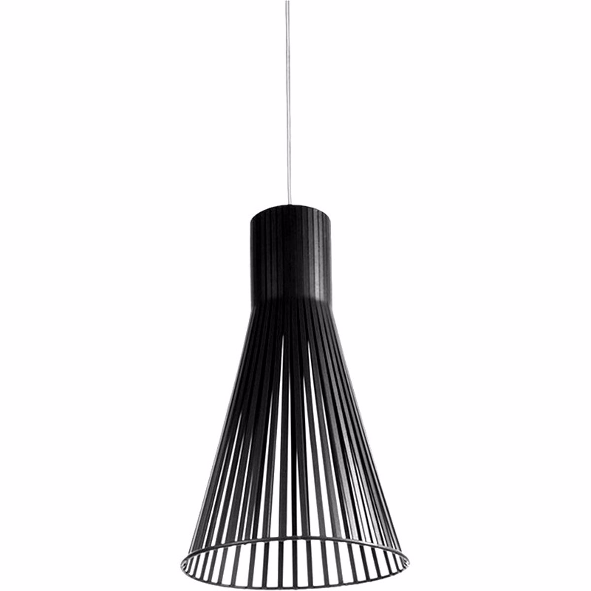 Inlight Fotistiko Orofis Kremasto Metalliko Koniko E27 F23X37cm Mavro 4347B