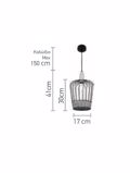 INLIGHT FOTISTIKO OROFIS VINTAGE APO METALLO KAI SXOINI E27 F17x30cm 4025B