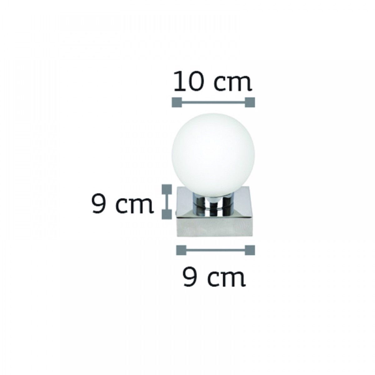 INLIGHT EPITOIXIO FOTISTIKO MPANIOu XROMIO/LEuKI OPALINA G9 F10cm 43420-1F
