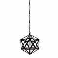 INLIGHT FOTISTIKO OROFIS KREMASTO METALLIKO POLuEDRO MAuRO E27 F30x37cm 4418