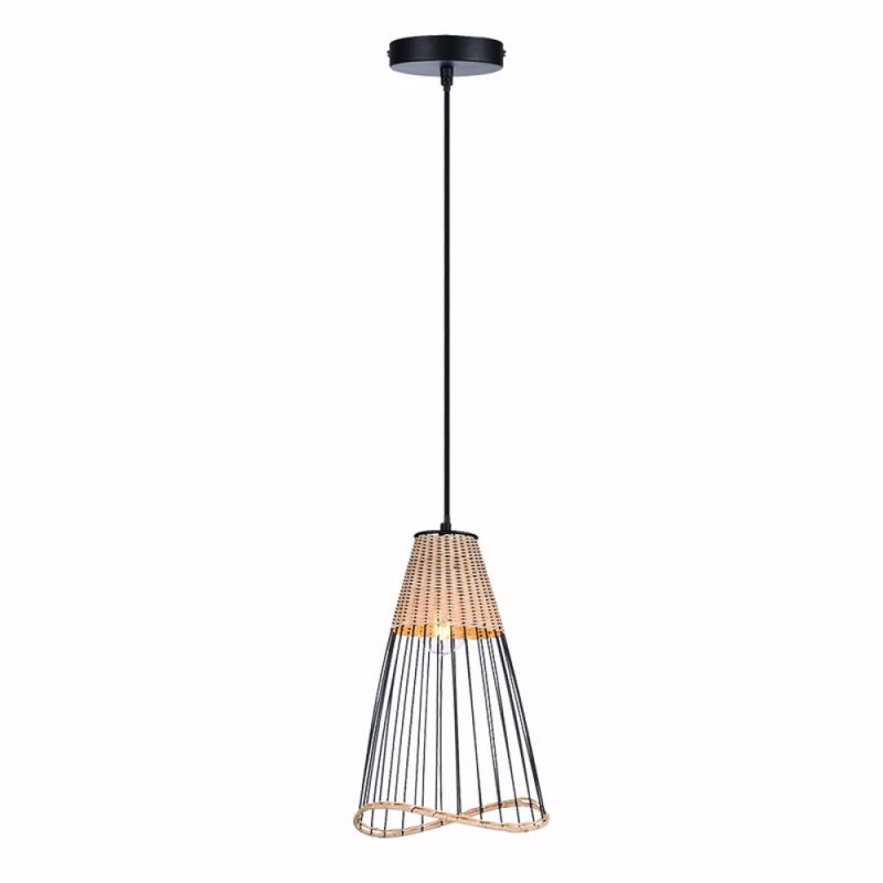 Inlight Fotistiko Orofis Kremasto Ratan E27 F23X36cm 4529