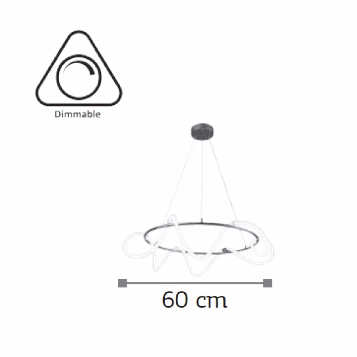 INLIGHT FOTISTIKO OROFIS LED METALLO ME SOLINA SILIKONIS XRuSO/LEuKO 60W 4800Lm/3000K 6017B