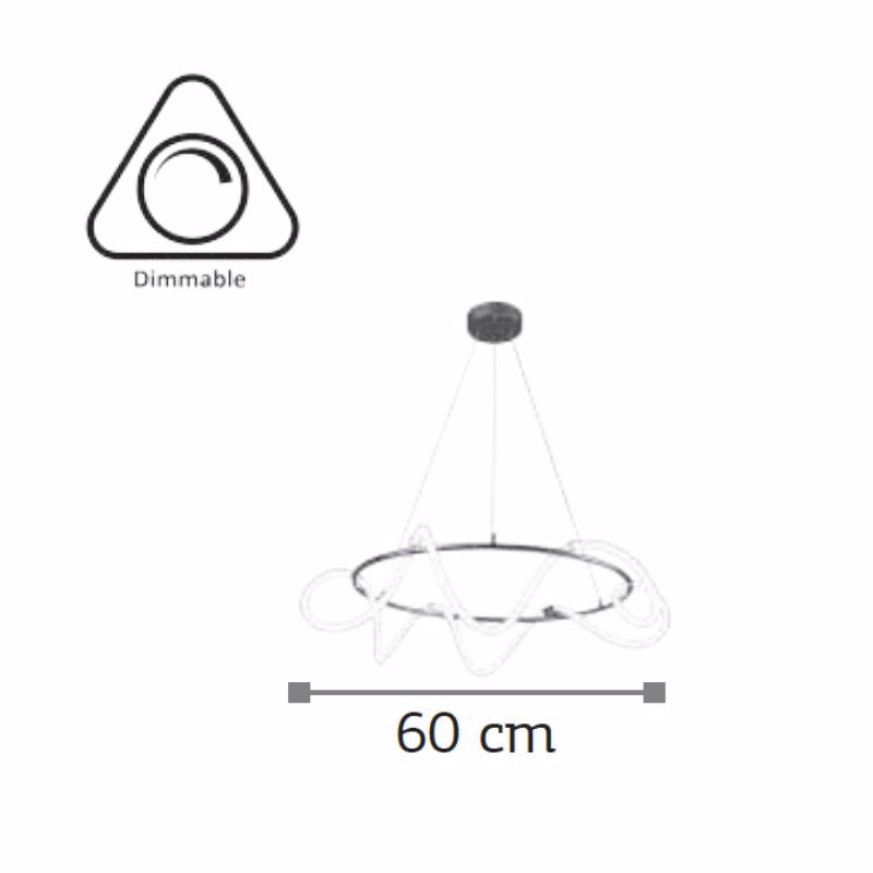 INLIGHT FOTISTIKO OROFIS LED METALLO ME SOLINA SILIKONIS XRuSO/LEuKO 60W 4800Lm/3000K 6017B