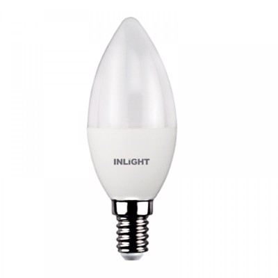 INLIGHT Λαμπτήρας E14 LED C37 5,5W 470Lm 3000Κ Θερμό Λευκό 7.14.05.13.1
