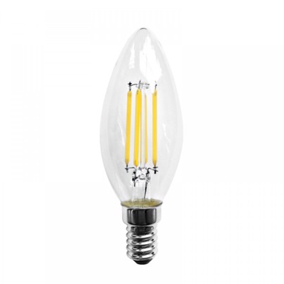 INLIGHT E14 LED Filament C35 5W 500Lm 4000Κ Φυσικό Λευκό 7.14.05.17.2
