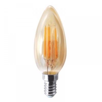 InLight Λαμπτήρας Ε14 LED Filament C35 5W 400Lm Dimmable με μελί κάλυμμα 7.14.05.20.1
