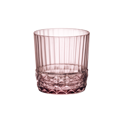 Bormioli Rocco Σετ 6 Τεμαχίων Ποτήρι Γυάλινο Ουίσκι 'America 20s' 37cl Lilac Rose BR00113537