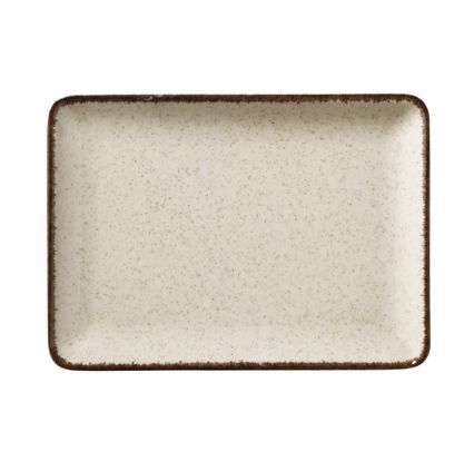 Kanellopoulos Πιατέλα Ορθογώνια Πορσελάνης 18x13cm 'MOOD' P02 Cinnamon KXOD24018