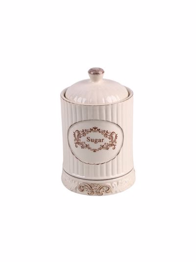 ΜAX HOME Βάζο Ζάχαρης Κεραμικό Μπεζ KM185131-4/Sugar 16.5cm DS185131161