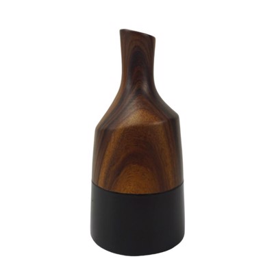 Oriana Ferelli Ανθοδοχείο Ξύλινο Φυσικό/Μαύρο Φ9.5x20.5cm Walnut Wood LJT269420B