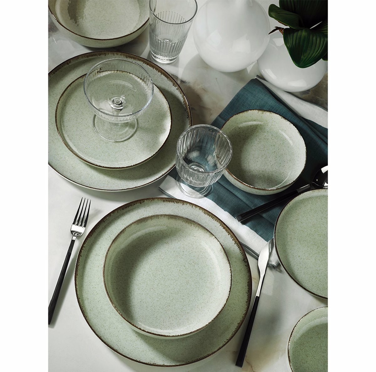 Kanellopoulos Bol Porselanis F15cm 'MOOD' P03 Green KXOD32015