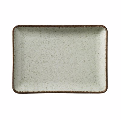 Kanellopoulos Πιατέλα Ορθογώνια Πορσελάνης 18x13cm 'MOOD' P03 Green KXOD34018