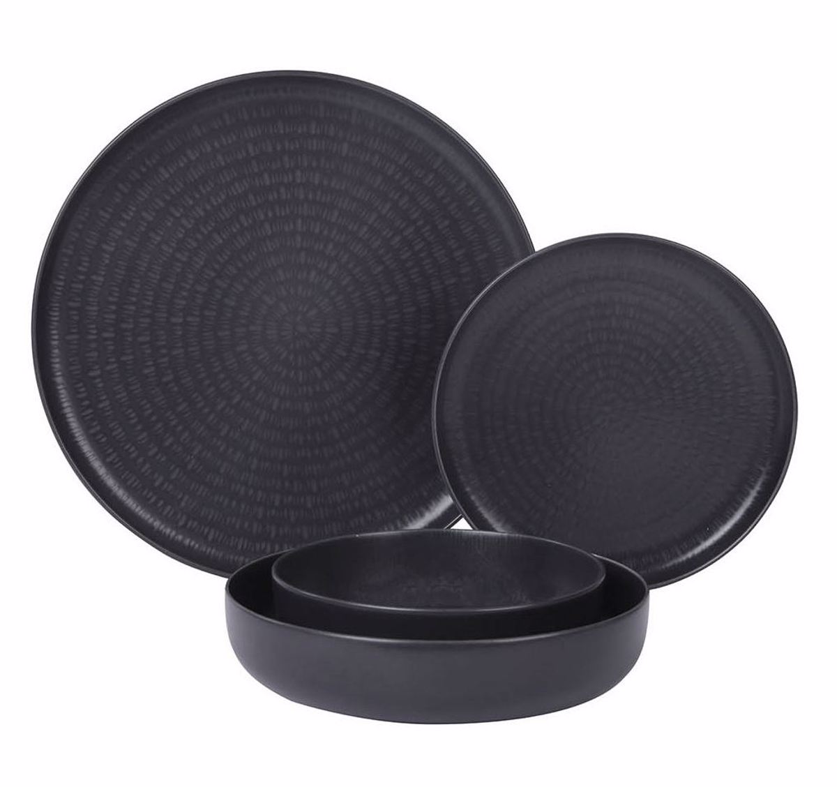 Capri Piato Bathu Porselanis 20cm Mavro MD-451/RICE GRAIN KXNPMOD20445