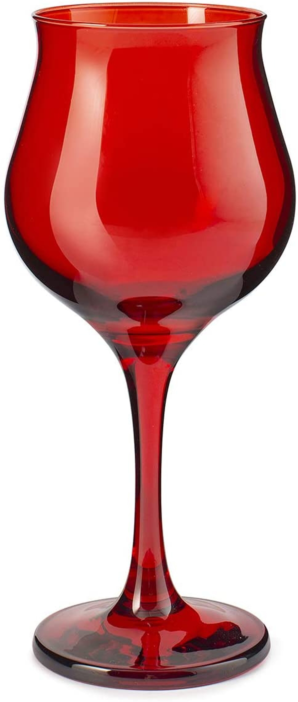 Kanellopoulos Set 6 Tem. Potiri Krasiou 305ml Gyalino Kolonato WAVY RED PB44025800