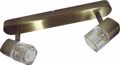 ACA 2Foto Spot Orofis Metalliko/Gyalino Peristrefomeno / Ruthmizomeno 'Naples' Bronze G9 30X10,5cm 0901062GAB
