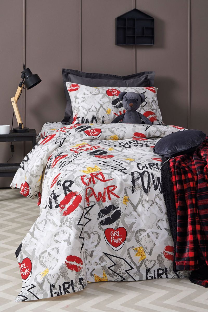 Palamaiki Set Sentonia Imidipla Me Lastixo TREND COLLECTION 160X260 TC920 Red