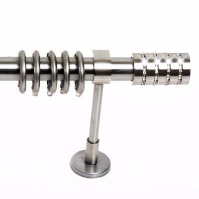 Κουρτινόξυλο Φ25 Inox spy.Raoulo Strass