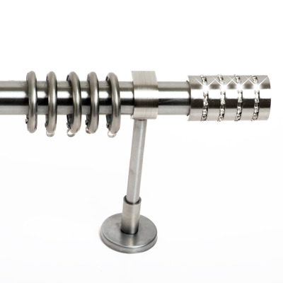 Κουρτινόξυλο Φ25 Inox spy.Raoulo Strass