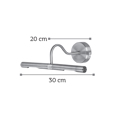 INLIGHT APLIKA PINAKA METALLIKI OXuNTE 2 x G9 20x30cm 1025