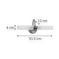 INLIGHT APLIKA MPANIOu GALINI METALLIKI OXuNTE 2 x G9 31.5cm 1041
