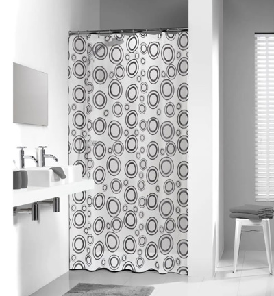 Πλαστική Κουρτίνα Μπάνιου Circolo Grey 180X200cm SealSkin