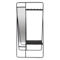 Inart Epiplo Eisodou me Kathrepti Kremasta Metalliko Mavro 90X40X180 3-50-154-0002