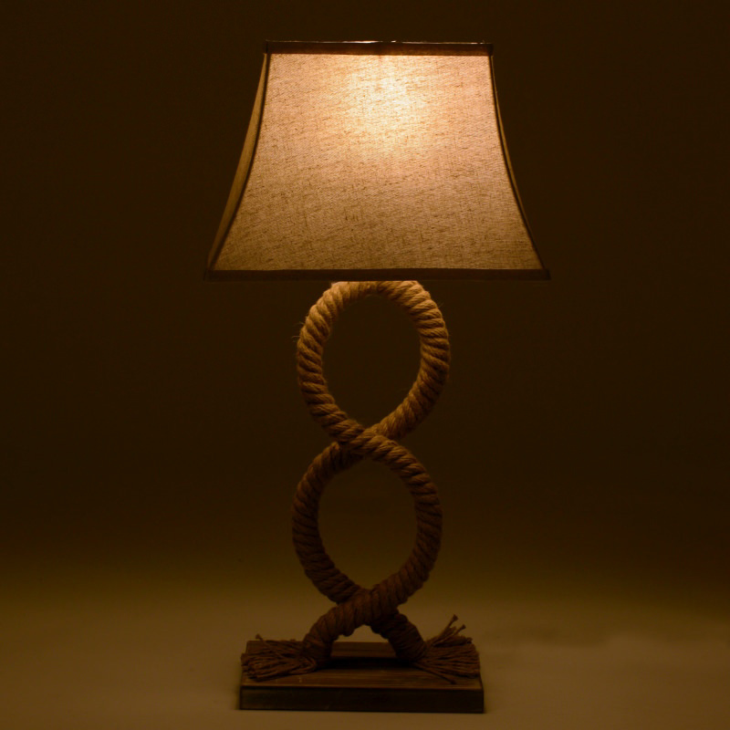Inart Lampa Epitrapezia me Sxoini Natural E27 32X20X65 3-15-219-0012