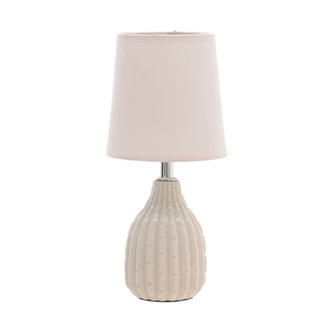 Inart Λάμπα Επιτραπέζια Κεραμική Σομόν Δ12Χ26 3-15-711-0056