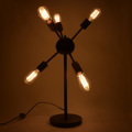 Inart Lampa Epitrapezia Metalliki Mavri 6foti E27 42X42X62 3-15-716-0184