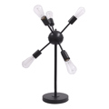 Inart Lampa Epitrapezia Metalliki Mavri 6foti E27 42X42X62 3-15-716-0184