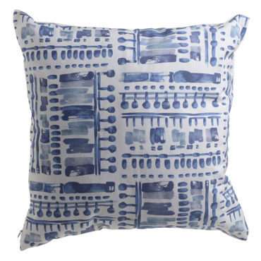 Inart Μαξιλάρι Υφασμάτινο Μπλε Λευκό 45Χ45 3-40-104-0145