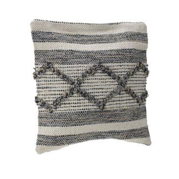 Inart Μαξιλάρι Υφασμάτινο Λευκό Natural 45X45 3-40-803-0199