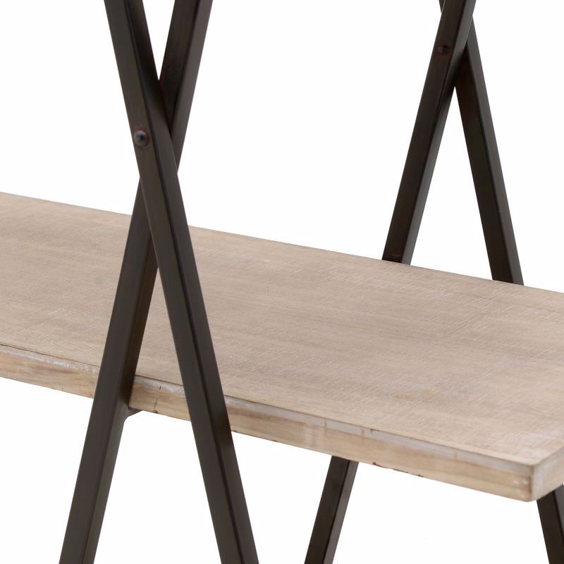 Inart Rafiera Metalliki Xulini Mavri Natural 100X42.5X160.5 3-50-812-0087