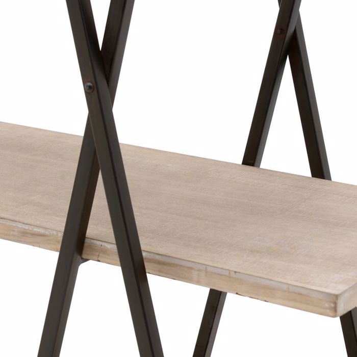 Inart Rafiera Metalliki Xulini Mavri Natural 100X42.5X160.5 3-50-812-0087