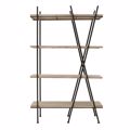 Inart Rafiera Metalliki Xulini Mavri Natural 100X42.5X160.5 3-50-812-0087