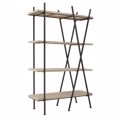 Inart Rafiera Metalliki Xulini Mavri Natural 100X42.5X160.5 3-50-812-0087