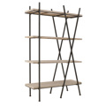 Inart Rafiera Metalliki Xulini Mavri Natural 100X42.5X160.5 3-50-812-0087